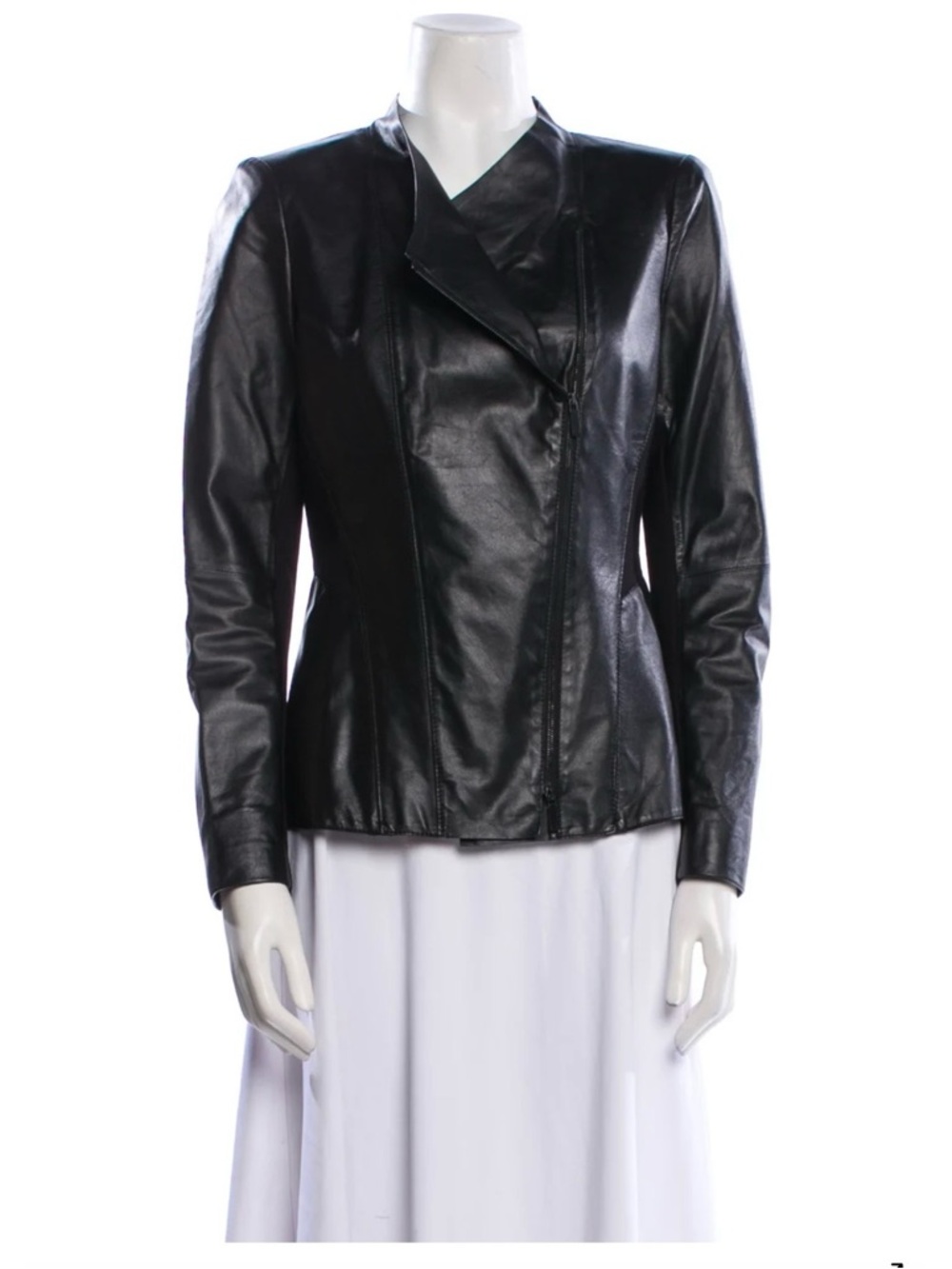 Lafayette 148 New York Leather Biker Jacket